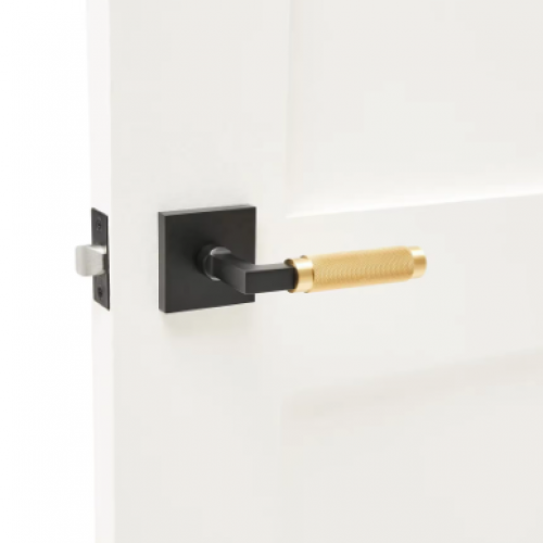 >lack door lock modern interior handle luxury square rose gold black door knurled door lever handle for bedroom